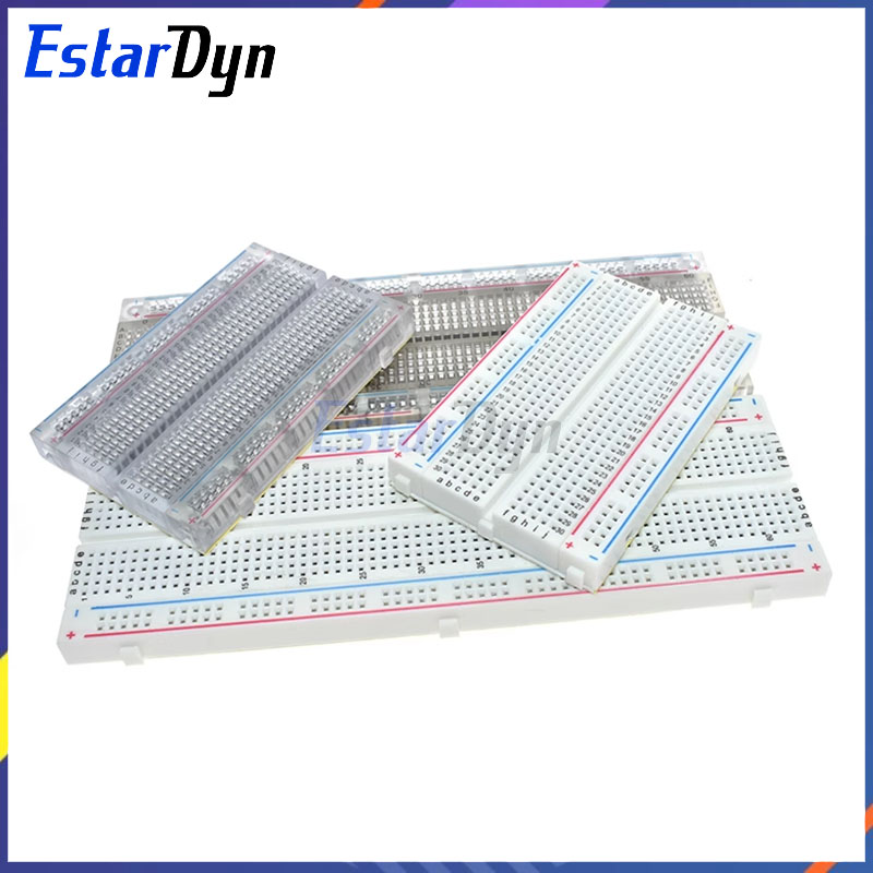 Breadboard 400 Point - เอสตาร์ดิน MB102 บอร์ดทดลองแบบไม่ต้องบัดกรี 830/400 รู บอร์ด
