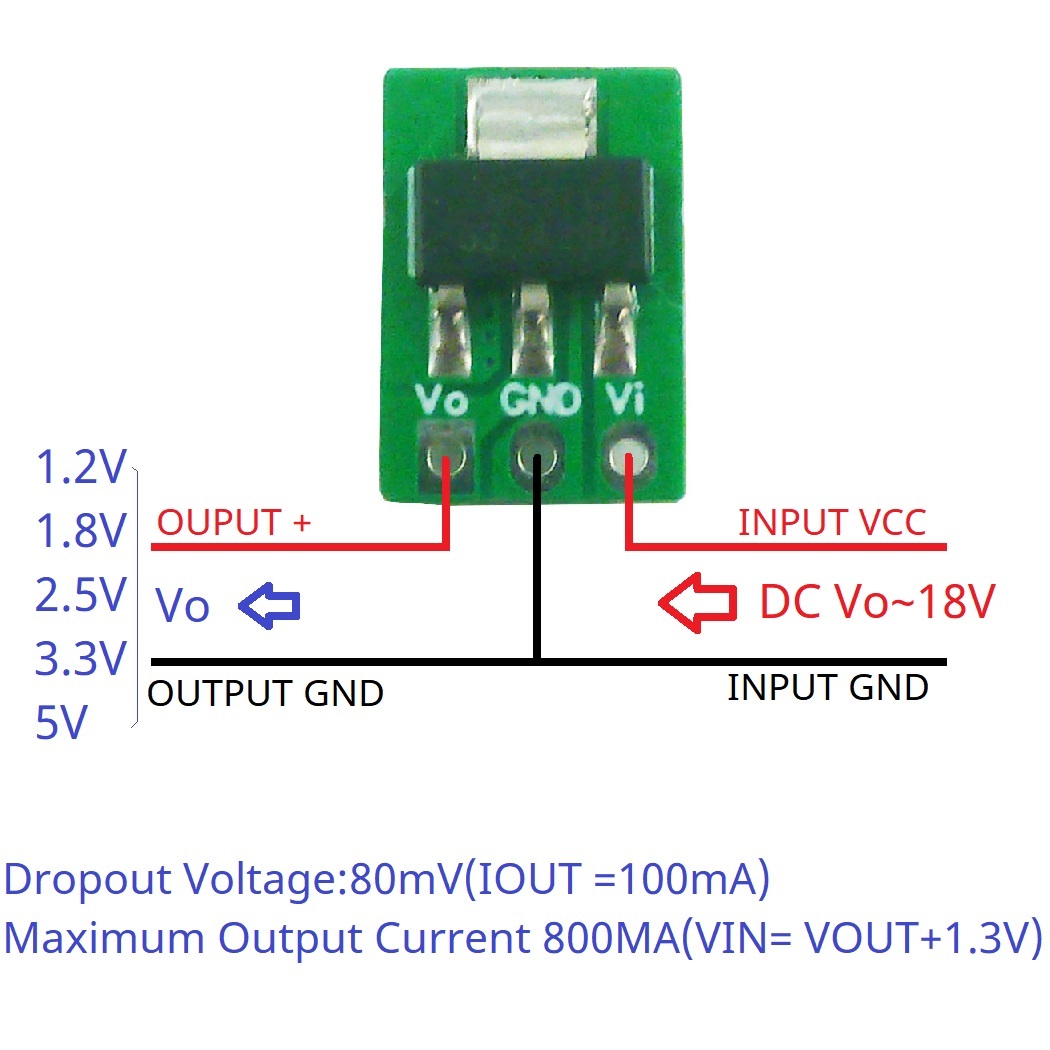 Esp32 Step Down Buck - 1A ESP32สำหรับ arduiuo 1.2V 1.8V 2.5V