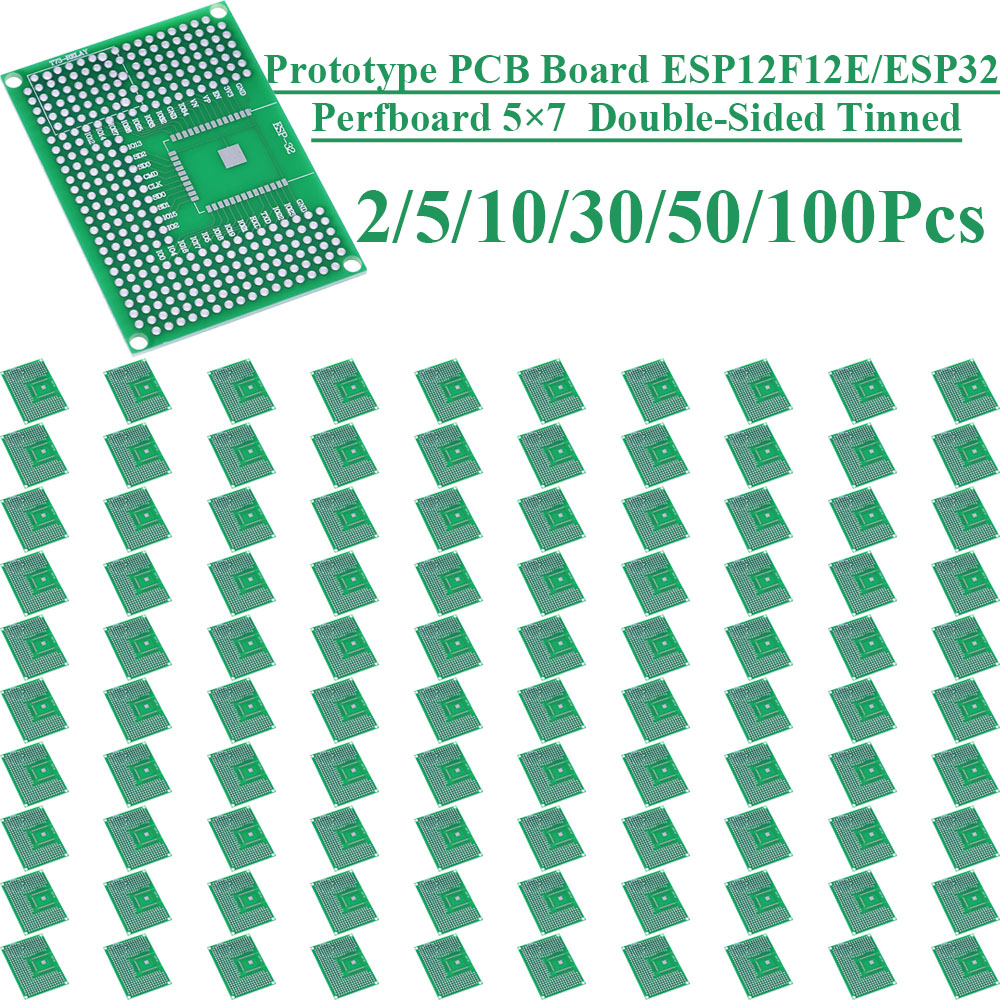Pcb Prototyping Board - 2~100 ชิ้น บอร์ด PCB ต้นแบบแบบสองด้านเคลือบดีบุก ขนาด