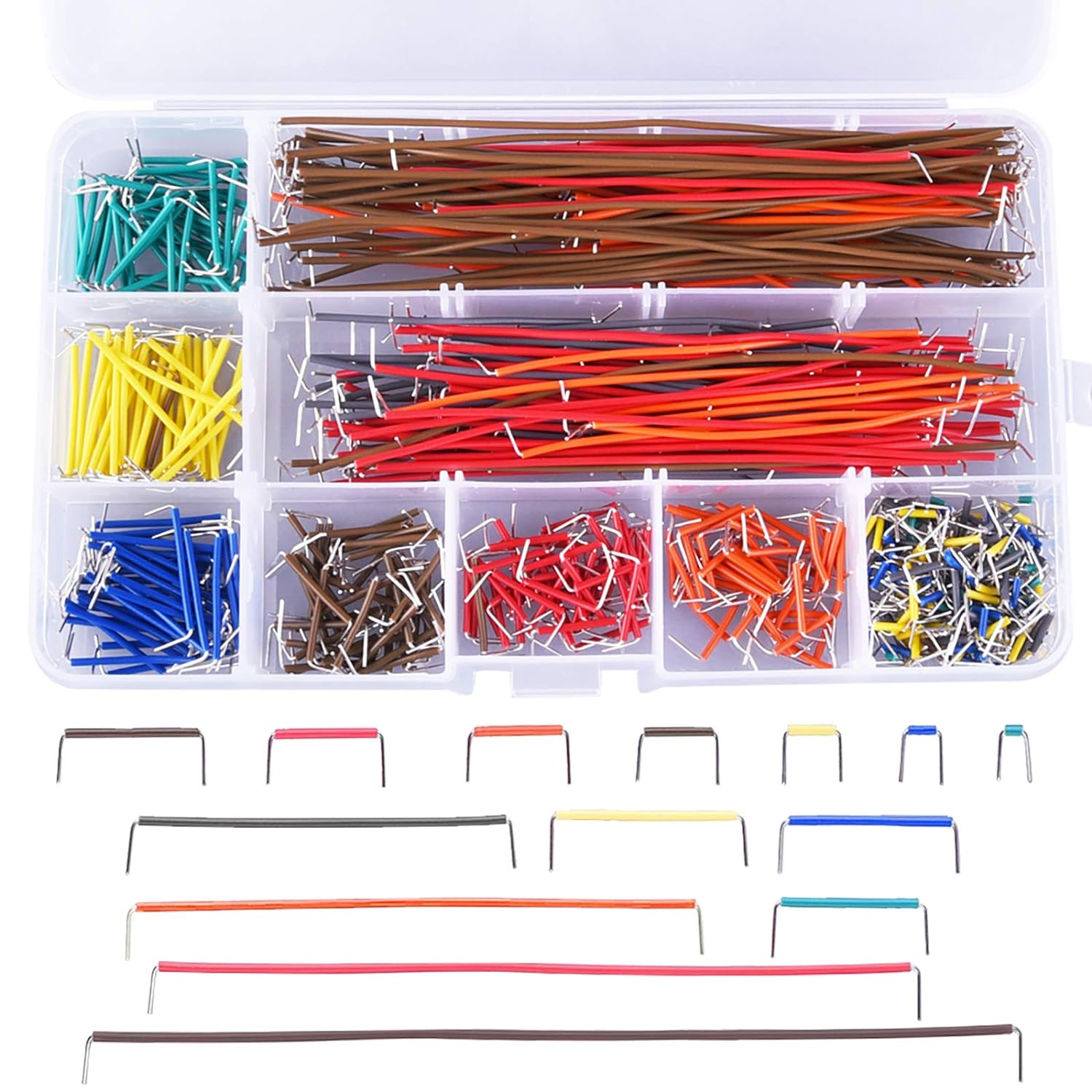 Breadboard 400 Point - 560 ชิ้นชุดสายจัมเปอร์ 14 ความยาวสารพัน Preformed Breadboard