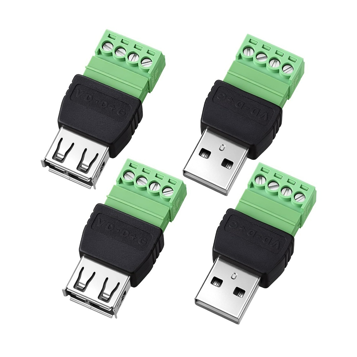 Screw Terminal Block - บล็อกขั้วต่อแบบสกรู 4 ขา สำหรับเชื่อมต่อกับ USB 2.0