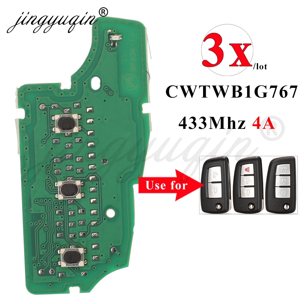 Proto Board - Jingyuqin แผงวงจร3ชิ้น433MHz 4A คีย์ระยะไกล PCB สำหรับ