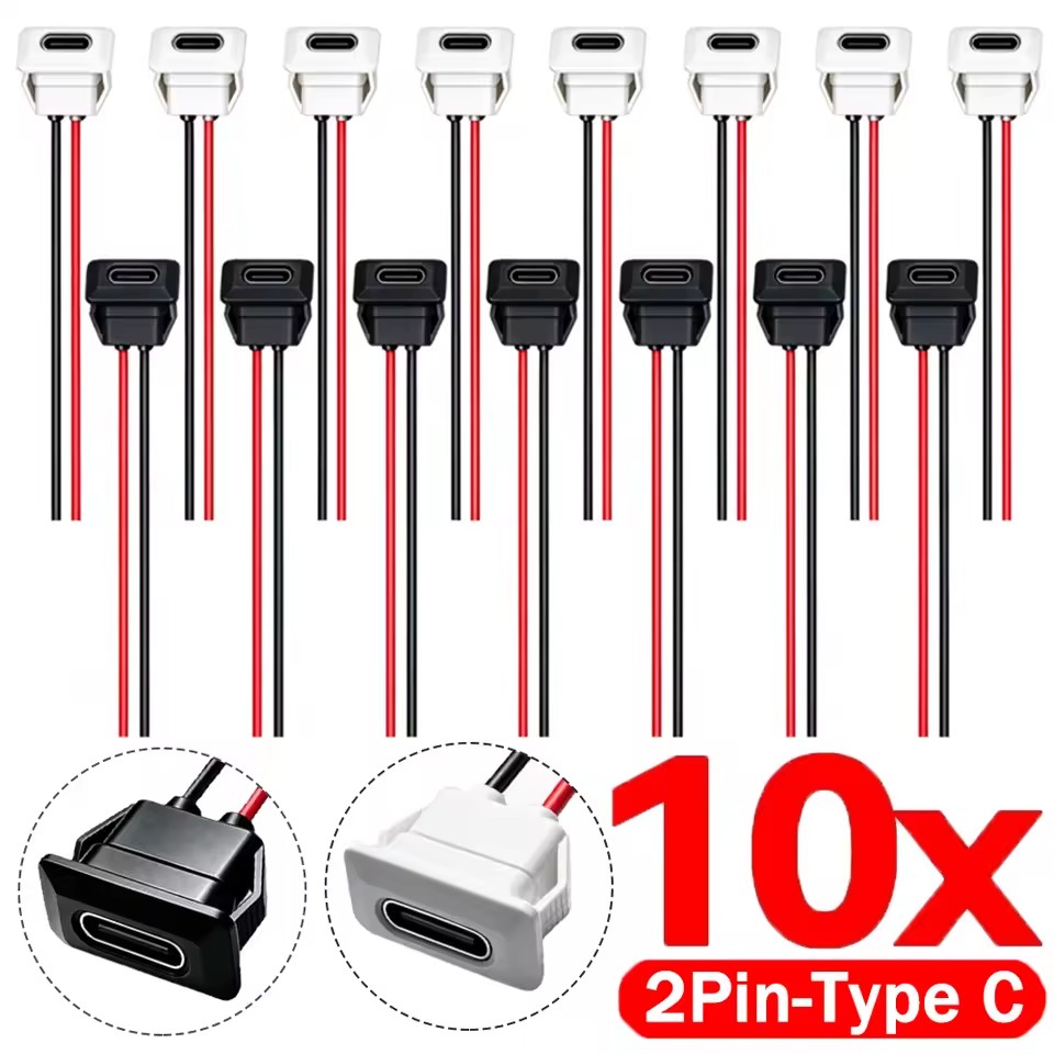 Usb C Cable - ขั้วต่อ USB-C ตัวเมีย กันน้ำ ช่องเสียบ USB-C