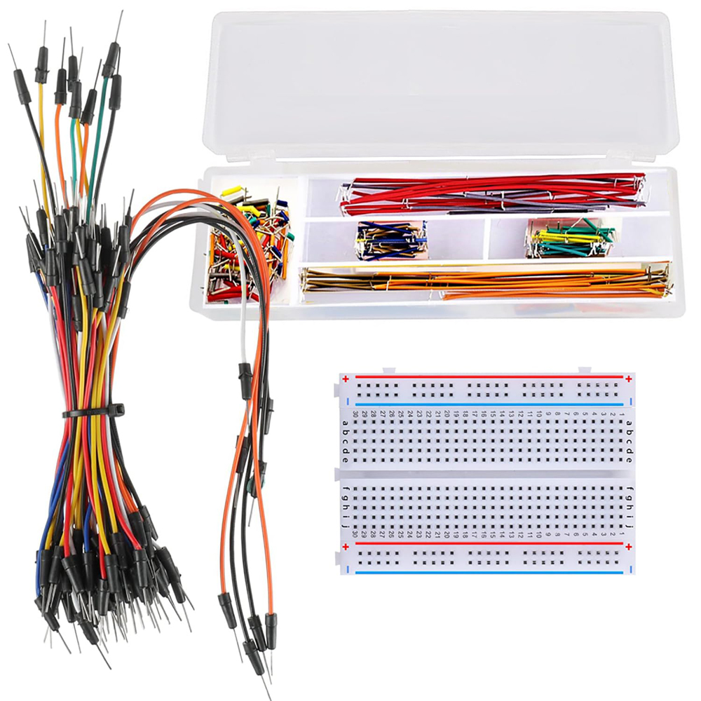 Breadboard 400 Point - ชุดสายจัมเปอร์ Breadboard พร้อมบอร์ดขนมปัง 400 จุด +