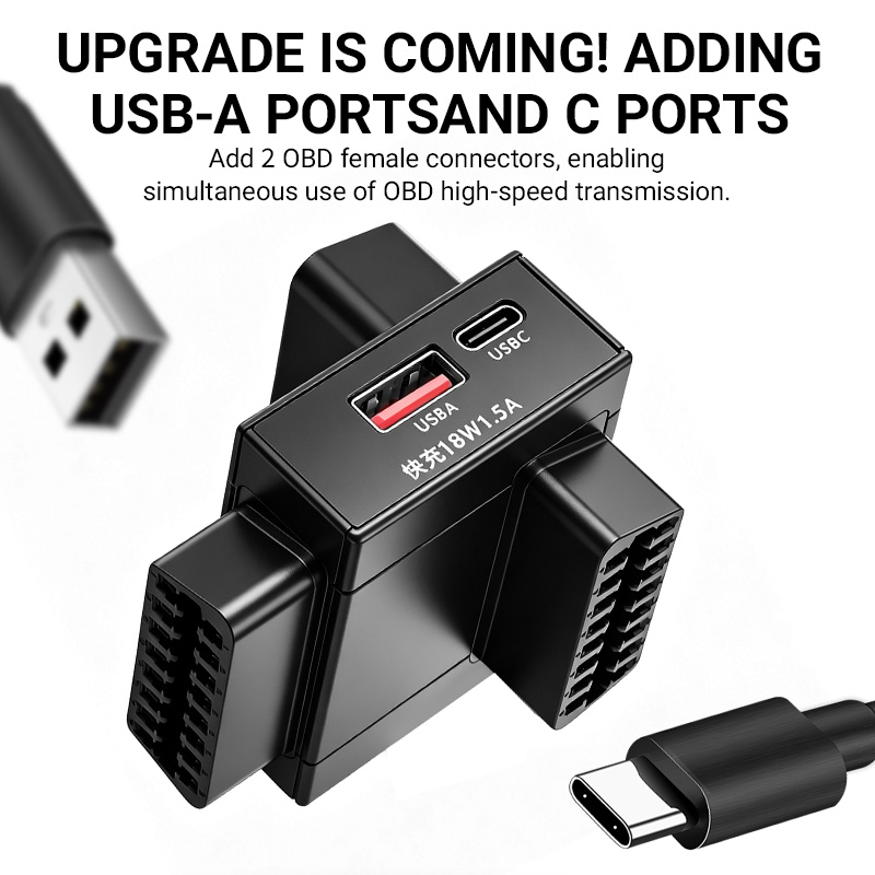 อะแดปเตอร์แยกสัญญาณ OBD2 แบบ 1 - Usb C Cable บทวิจารณ์และราคา