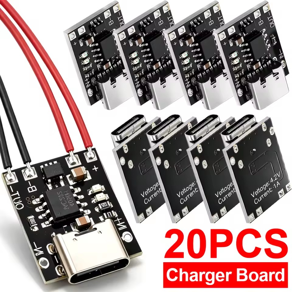 บอร์ดชาร์จ Type-C พร้อมวงจรป้อ - Li Ion Charger Module บทวิจารณ์และราคา