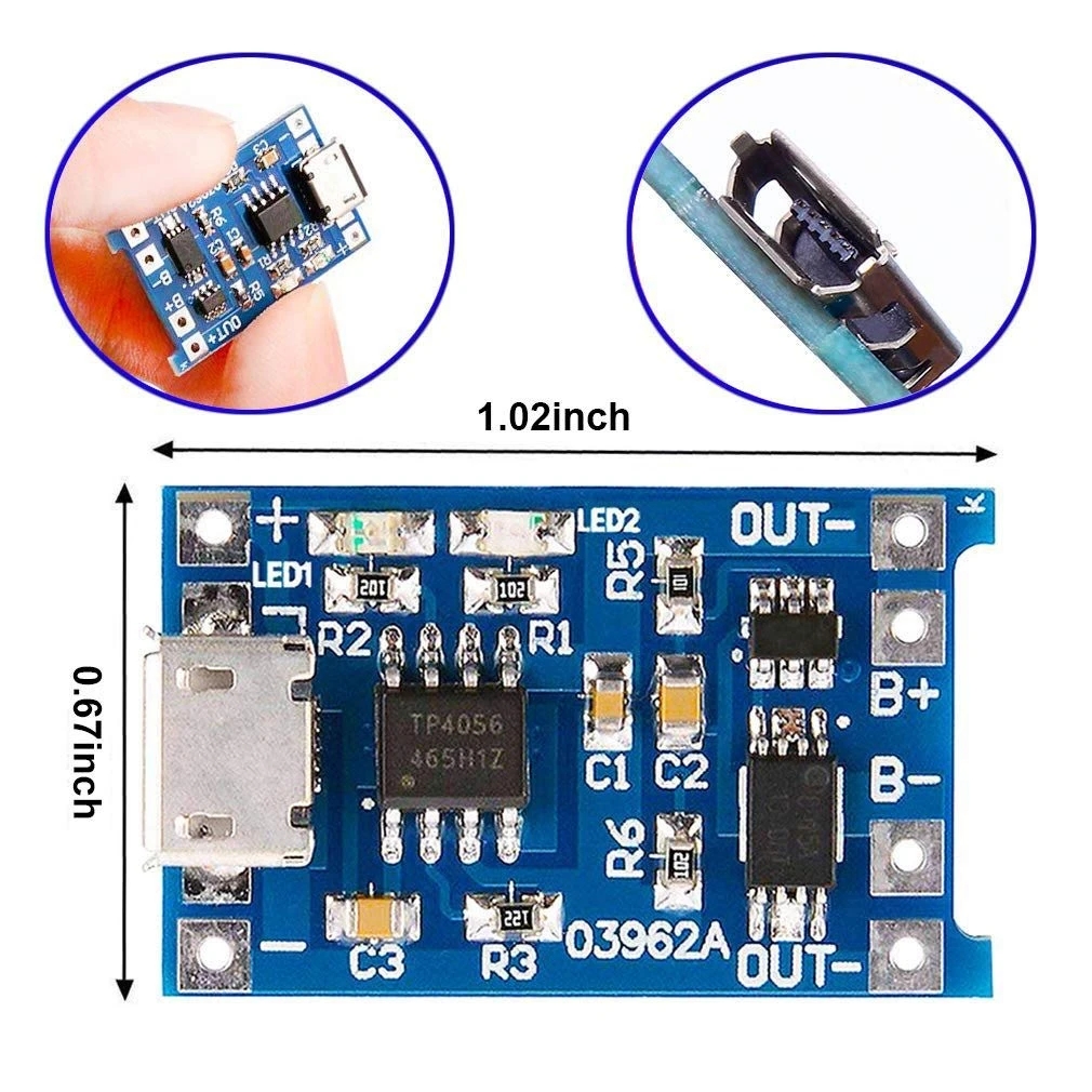 1-20PCS Type-C/Micro/Mini USB  - Tp4056 Module บทวิจารณ์และราคา