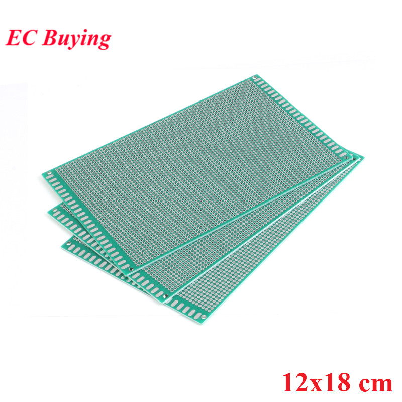 12x18 ซม.คู่ด้านข้างต้นแบบ Uni - Pcb Prototyping Board บทวิจารณ์และราคา