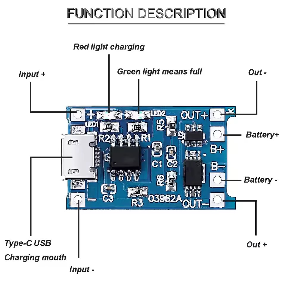 1-20 ชิ้น Type-C/ไมโคร/มินิ US - Li Ion Charger Module บทวิจารณ์และราคา