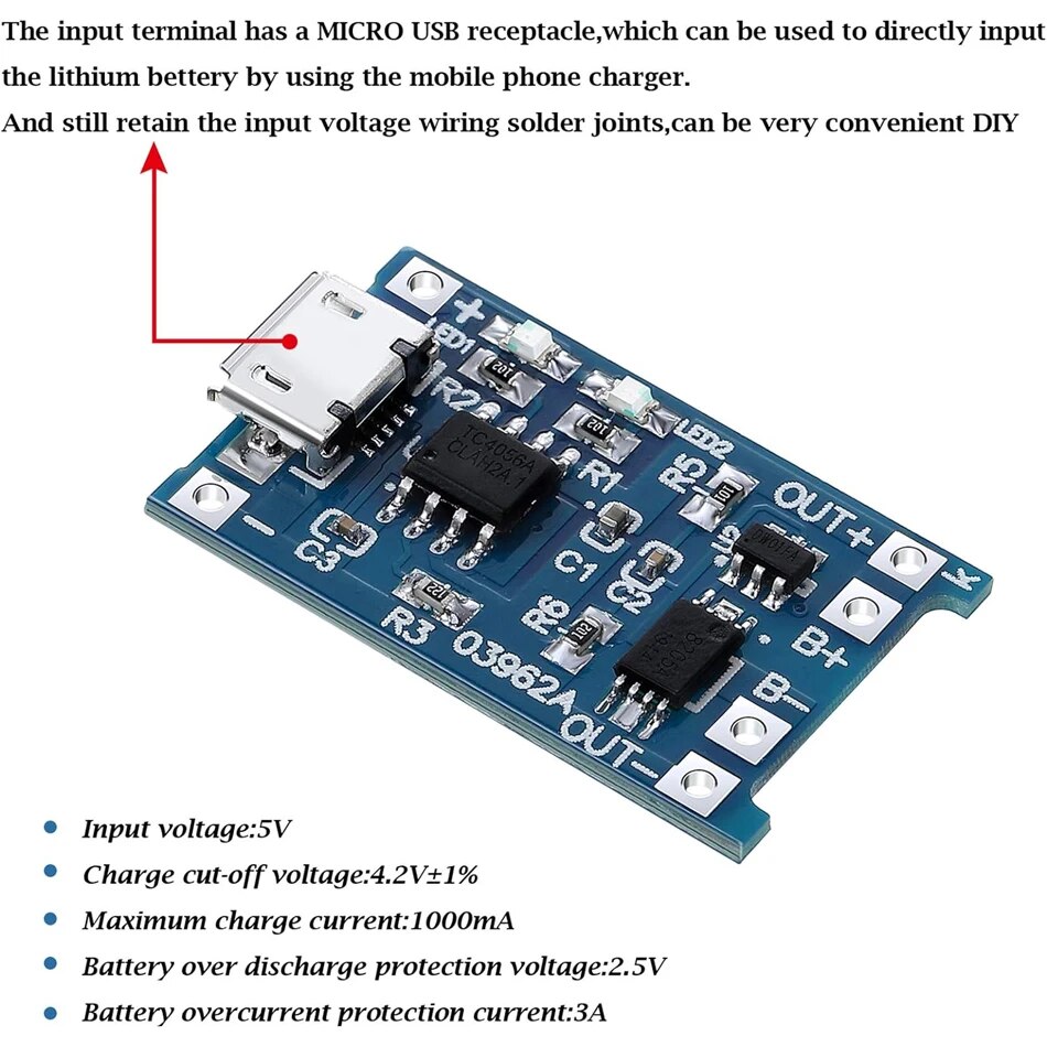 20pcs TP4056 1A 5V แบตเตอรี่ลิ - Tp4056 Module บทวิจารณ์และราคา