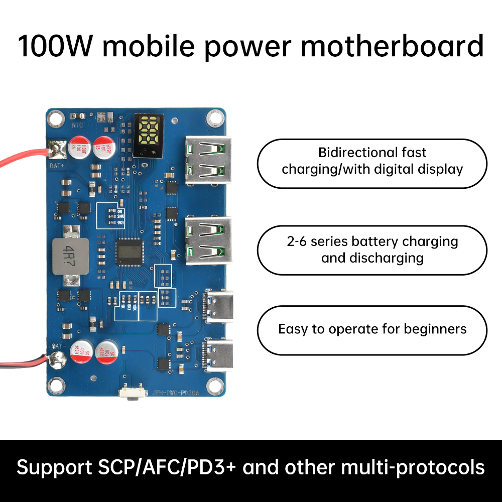 100W PD QC โทรศัพท์มือถือโมดูล - Li Ion Charger Module บทวิจารณ์และราคา
